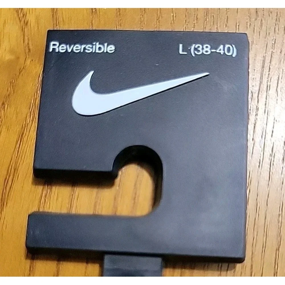 NIKE MEN'S REVERSIBLE BELT SIZE (L 38-40) Black/Brown Silver Buckle‎